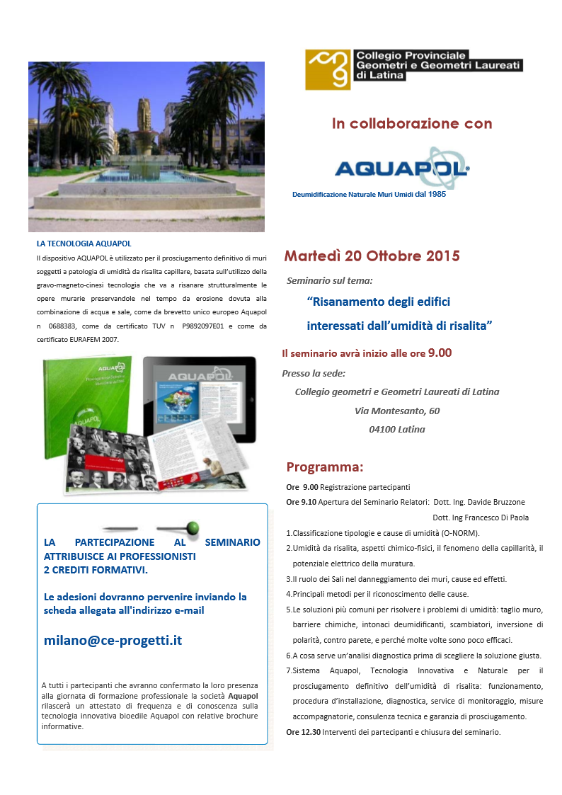 umidità di risalita geometri latina 20 ottobre 2015