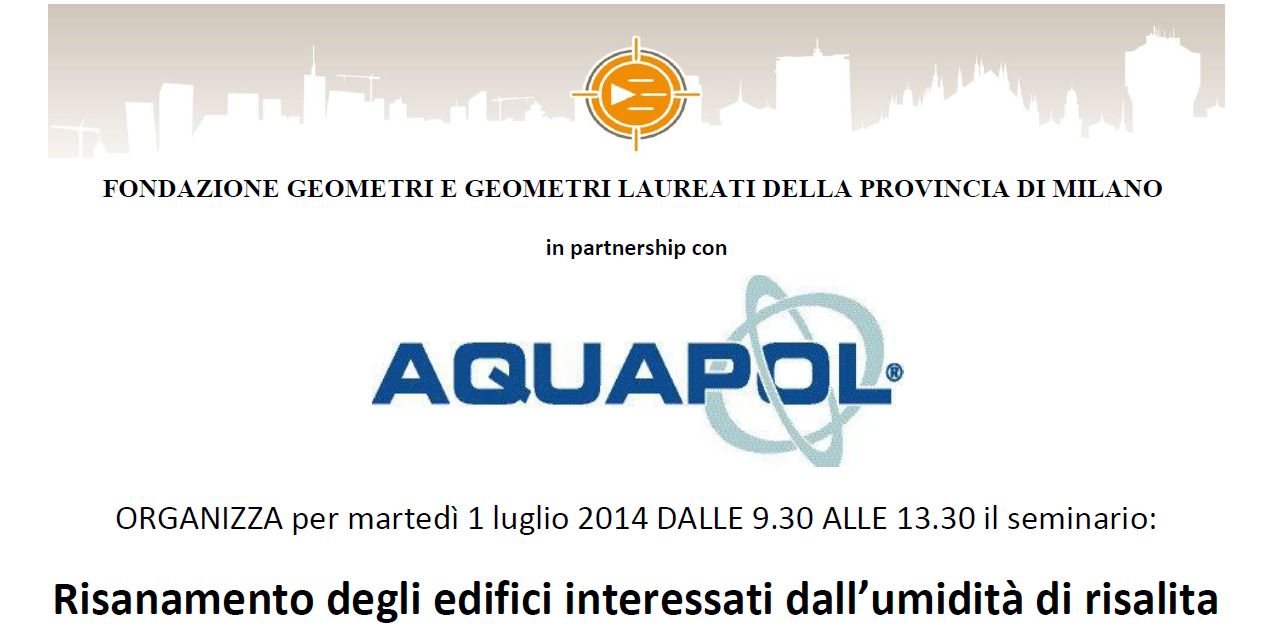 umidità di risalita seminario milano 1 luglio 2014