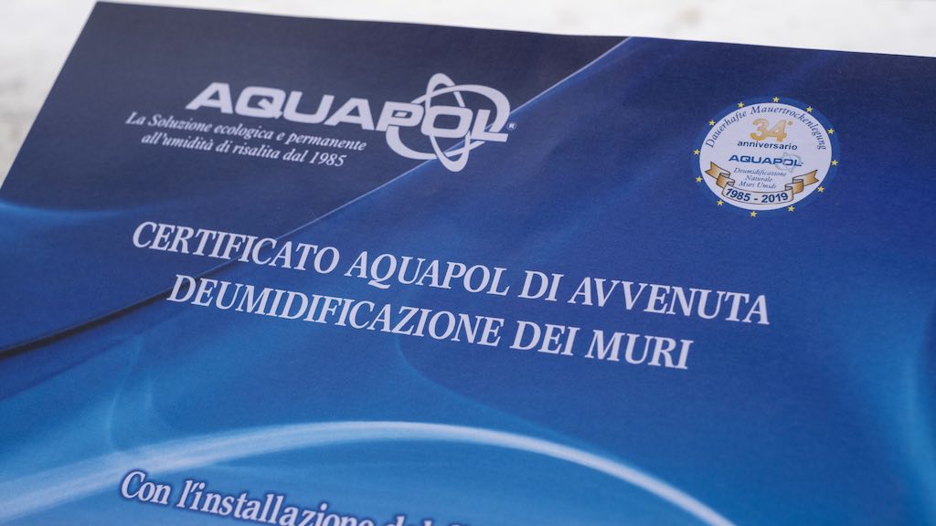 certificato di deumidificazione